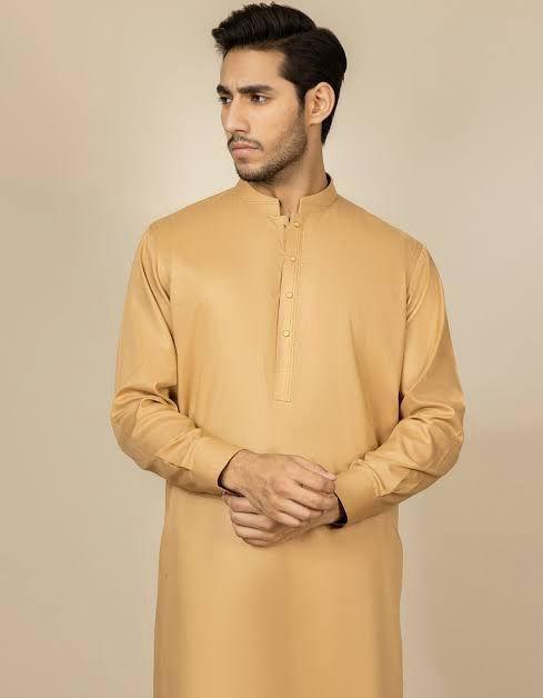 Men's Unstitched Cotton Plain Suit