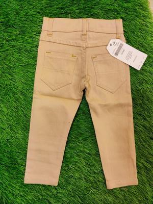 Boy's Stitched Cotton Plain Pants