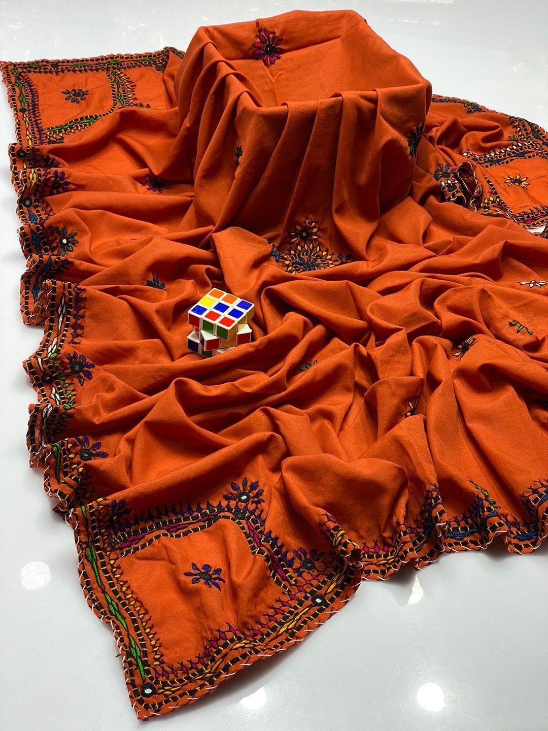 Women's Swiss Embroidered Border Shawl