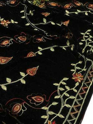 Women's Velvet Embroidered Shawl