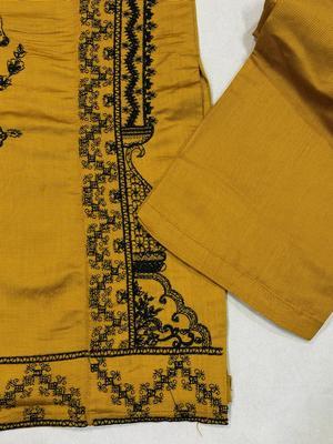 2 Pcs Women's Stitched Khaadi Net Embroidered Suit