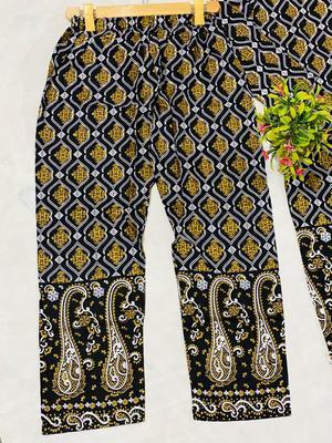 2 Pcs Women's Stitched Lawn Printed Suit