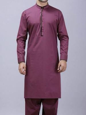 Men's Unstitched Cotton Plain Suit