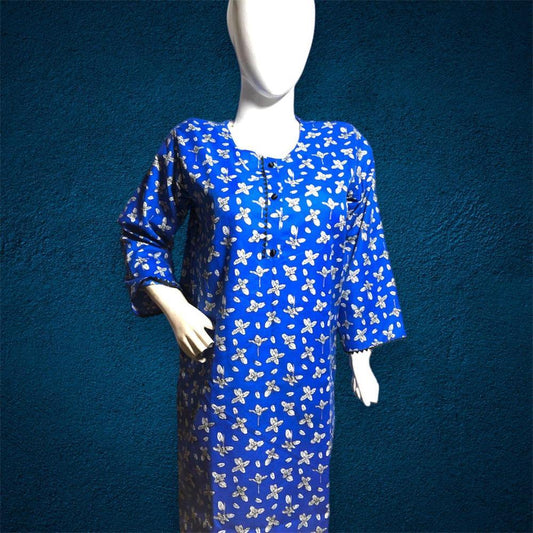 2 Pcs Women's Stitched Cotton Printed Shirt And Trouser