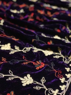 Women's Velvet Embroidered Shawl