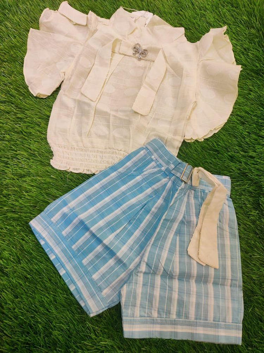 Baby Girl's Cotton Frock And Shorts