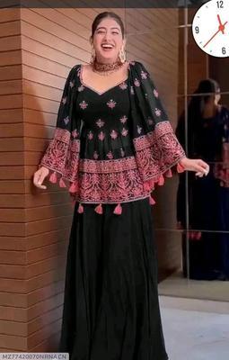 3 Pcs Women's Stitched Chiffon Embroidered Suit