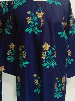 2 Pcs Women's Stitched Lawn Printed Suit