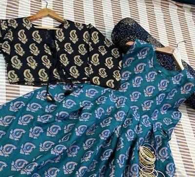 2 Pcs Women's Stitched Cotton Lawn Printed Shirt And Koti