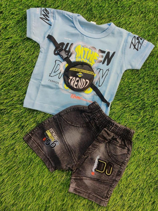 Baby Girl's Blended Shirt And Short Set