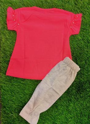 Baby Girl's Cotton Printed Shirt And Pants Set