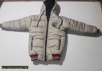 1 Pc Boy's Stitched Polyester Quilted Plain Puffer Jacket