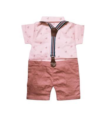 1 PC Baby Boy Stitched Printed Gales Bow Style Romper Set