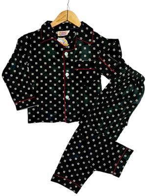 2 Pcs Unisex Stitched Cotton Printed Sleep Wear Suit