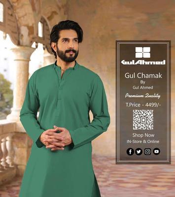 Men's Unstitched Chamak Cotton Plain Suit