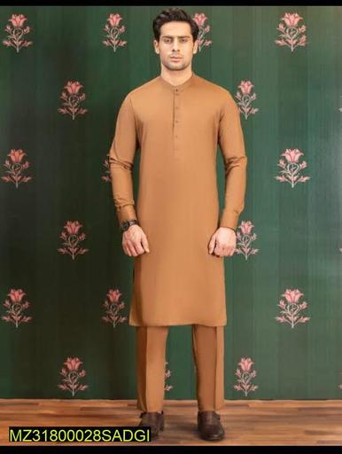 Men's Unstitched Cotton Plain Suit