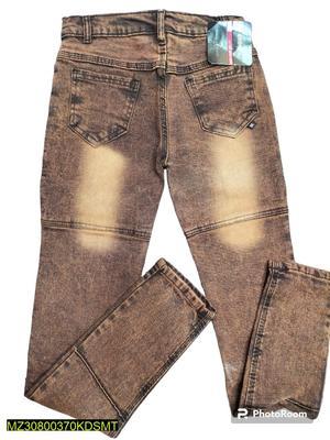 1 Pc Boy's Stitched Denim Plain Jeans