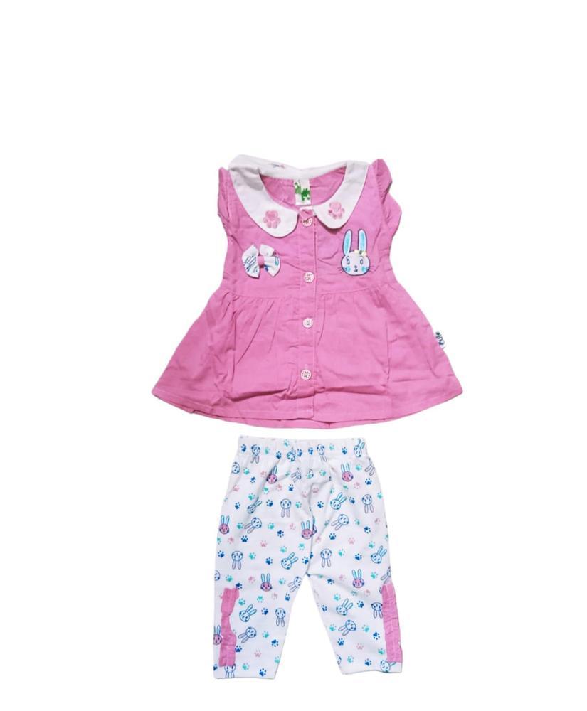 3 Pcs Baby Girl's Blended Printed Suit