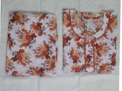 2 Pcs Women's Stitched Cotton Printed Shirt And Trouser