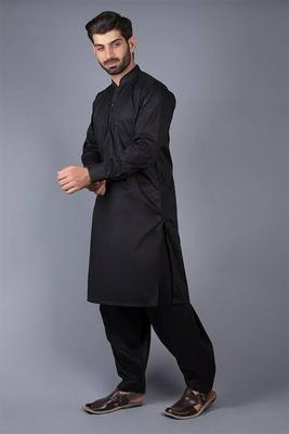 Men's Unstitched Cotton Plain Suit