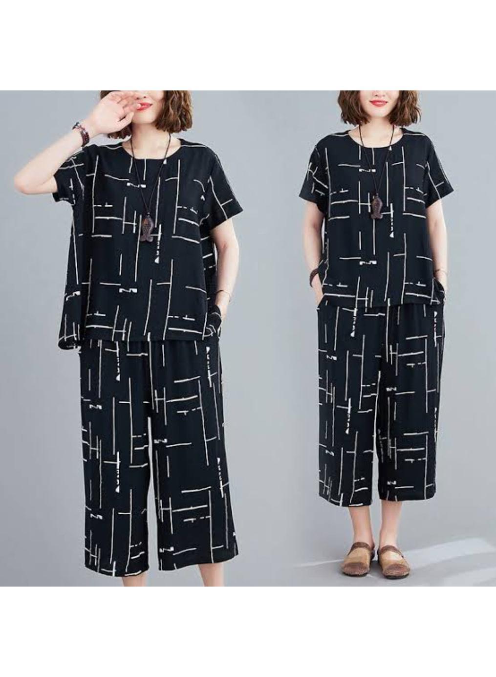 2 Pcs Women's Stitched Cotton Jersey Printed Night Suit