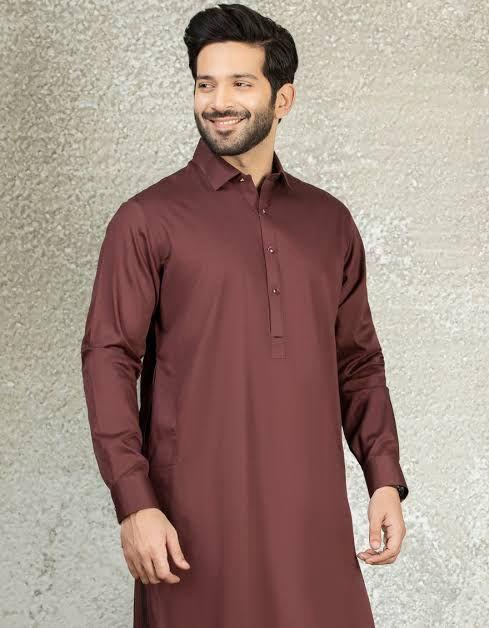 Men's Unstitched Cotton Plain Suit