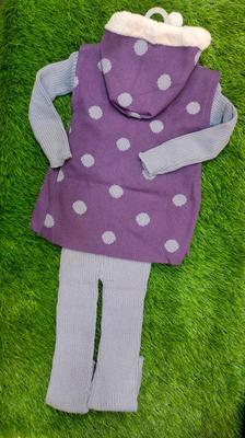 3 Pcs Girl's Stitched Wool Suit