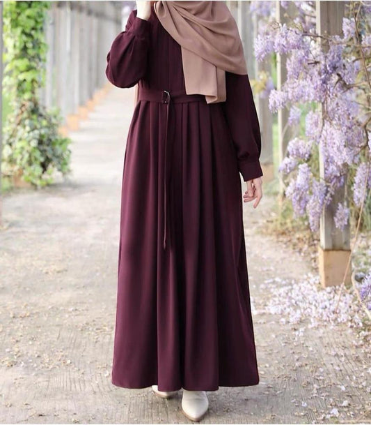 Georgette Plain Full Abaya With Stoller