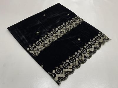 Women's Velvet Embroidered Border Shawl