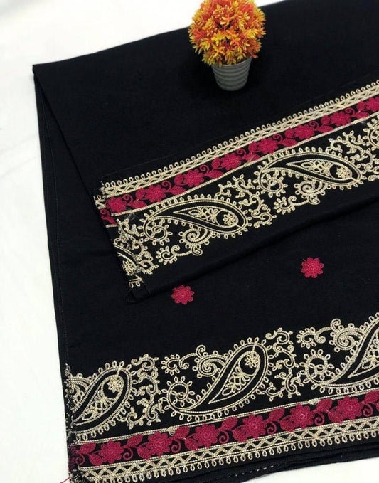 Women's Swiss Lawn Embroidered Shawl