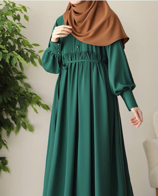 Georgette Plain Full Abaya With Stoller