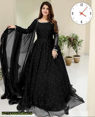 3 Pcs Women's Stitched Chiffon Embroidered Suit