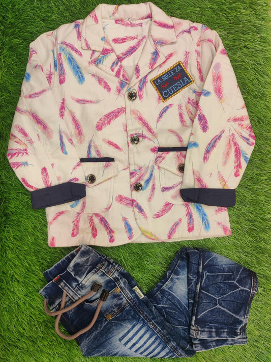 Baby Girl Velvet Shirt And Trouser Set