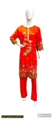 3 Pcs Women's Stitched Lawn Printed Suit