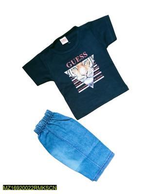 Baby Boy's Blended T-Shirt And Knicker Set