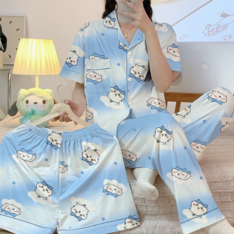 3 Pcs Hello Kitty Winter Night Suit For Women - WZL-1499 - Ships From Overseas