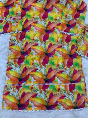 2 Pcs Women's Stitched Lawn Printed Shirt And Trouser