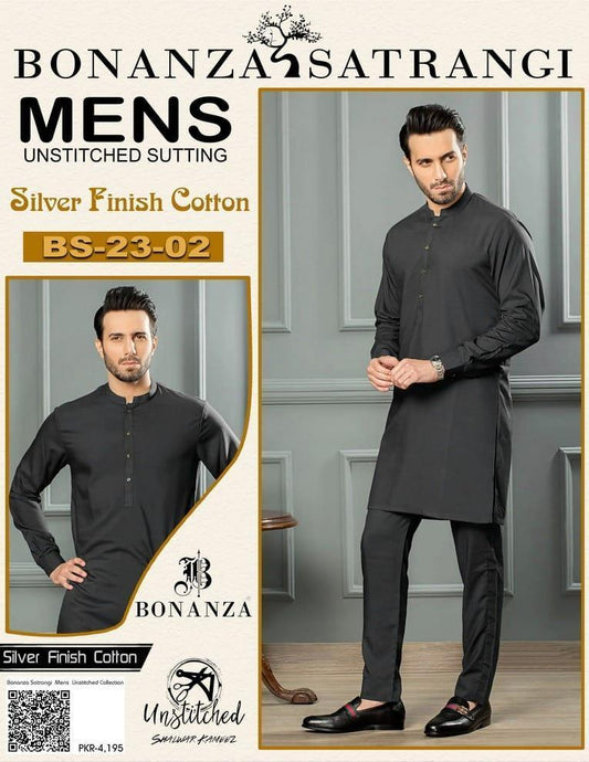 Men's Unstitched Cotton Plain Suit