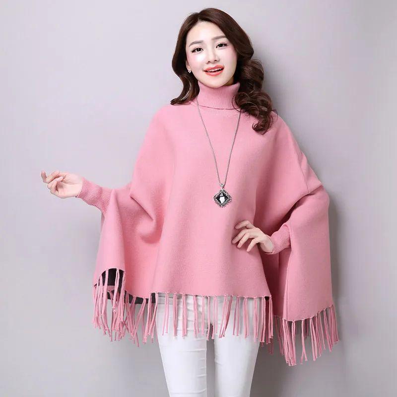 Women's Fleece Plain Poncho Cape Shawl