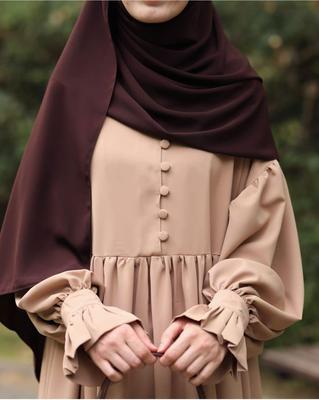 Georgette Plain Abaya With Stoller