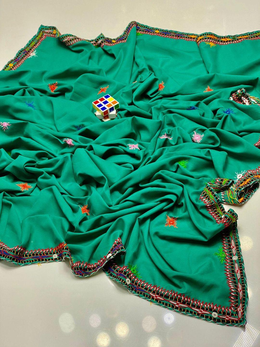 Women's Swiss Embroidered Border Shawl