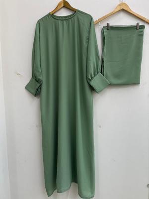 Georgette Plain Full Abaya With Stoller