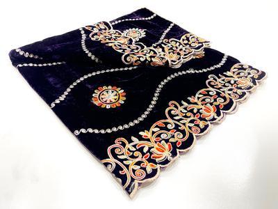 Women's Velvet Embroidered Border Shawl