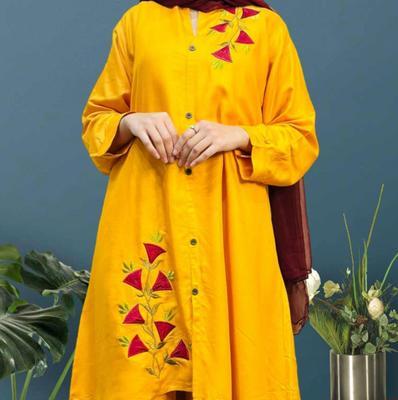 3 Pcs Women's Stitched Lawn Applique Suit