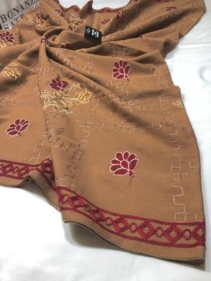 1 Pc Women's Lawn Embroidered Shawl