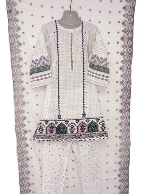 3 Pcs Women's Stitched Cotton Digital Print Suit