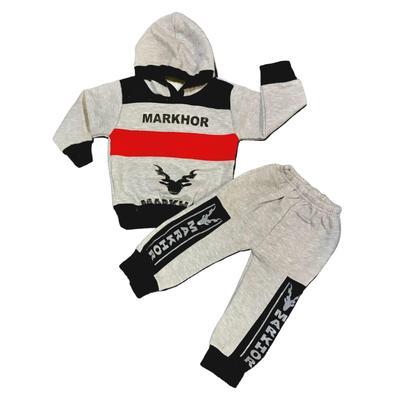 2 Pcs Boy's Fleece Printed Tracksuit