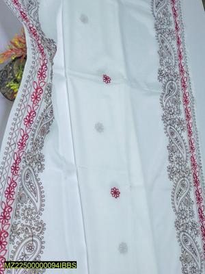 Women's Swiss Lawn Embroidered Border Shawl