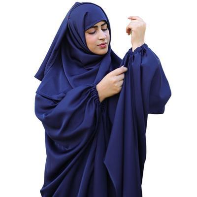 Kaftan Abaya with Elastic Cuffs And Hijab