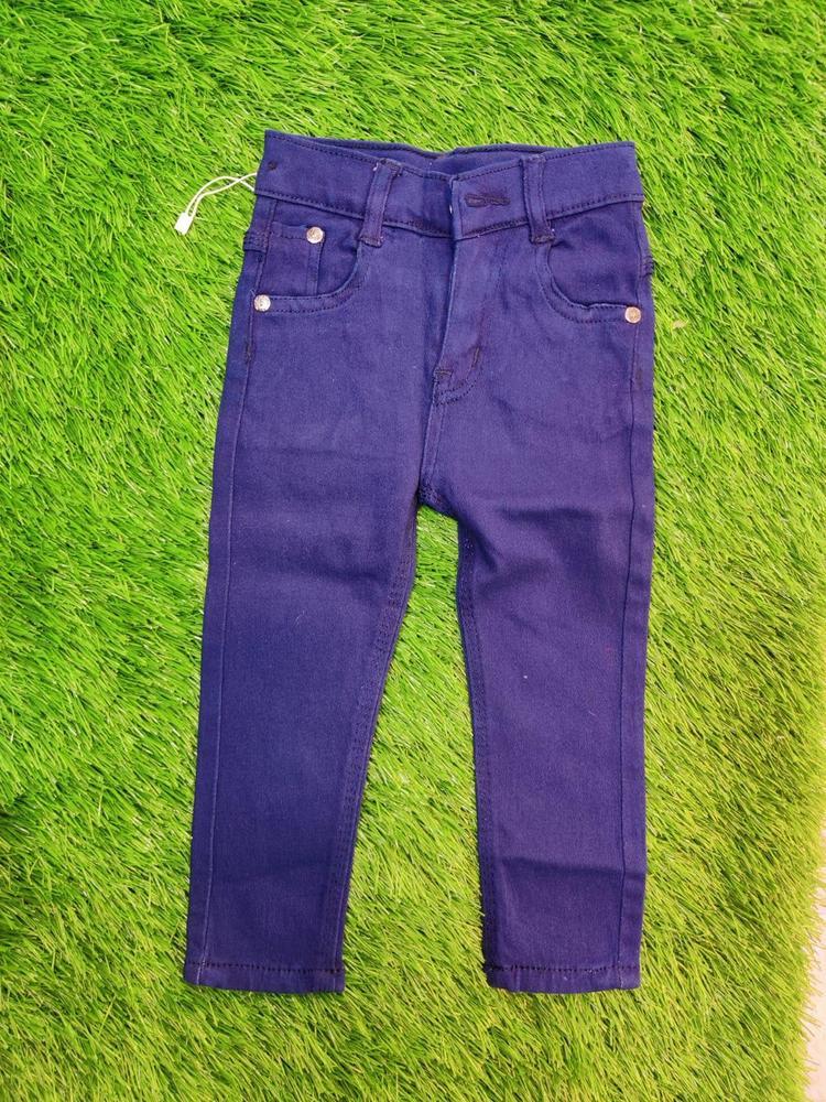 Boy's Stitched Cotton Plain Pants